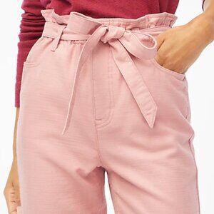 New! J Crew Factory cropped twill paper-bag pants - Size 6